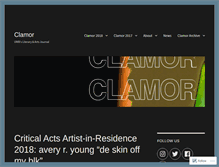 Tablet Screenshot of clamor-journal.com